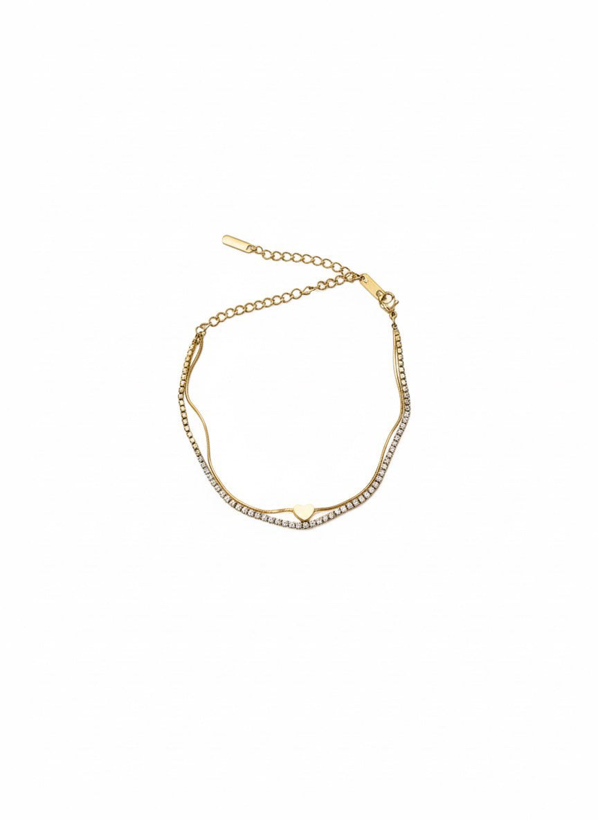 Heart Tennis Bracelet