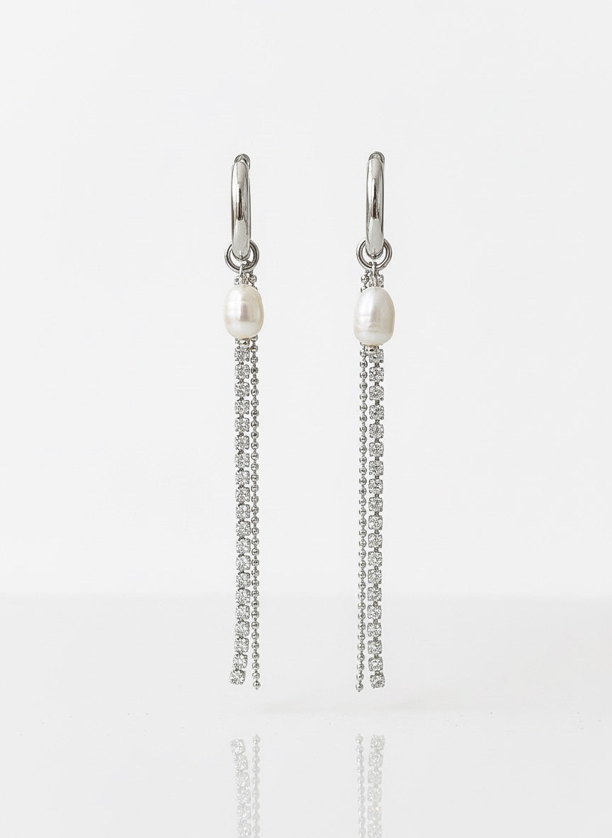 Diana Pearl Chain Earrings