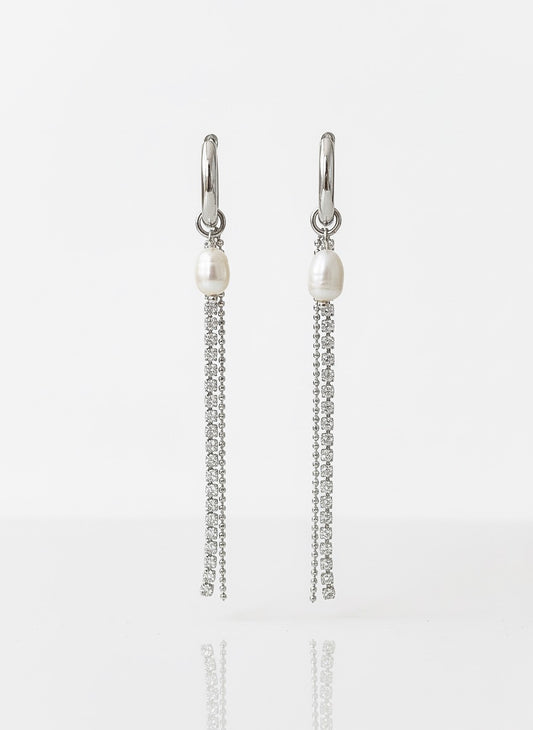 Diana Pearl Chain Earrings