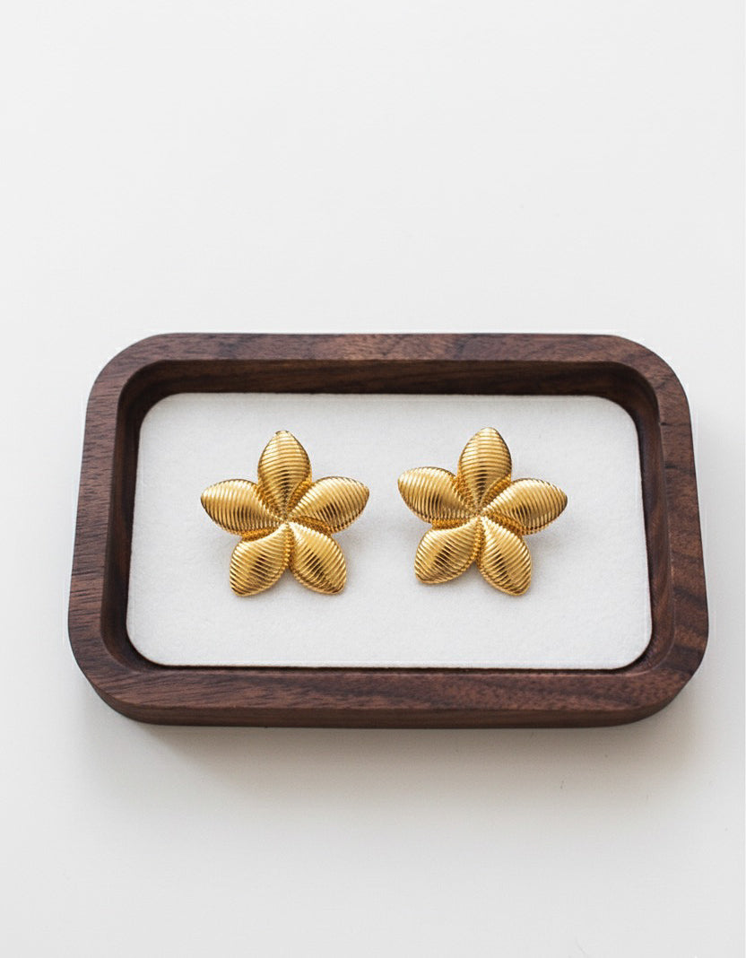 Gold Flower Earrings