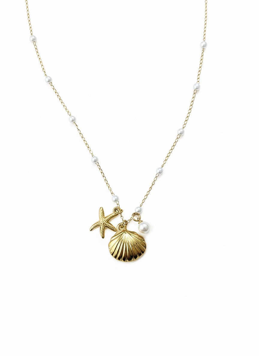 Shell Pearl Necklace