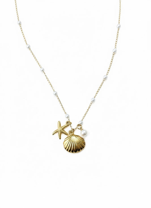 Shell Pearl Necklace