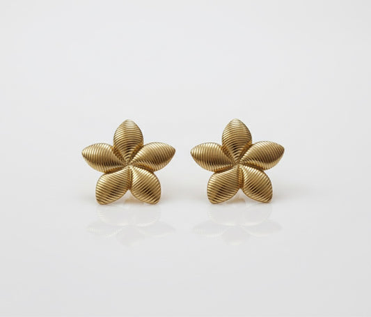 Gold Flower Earrings